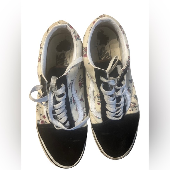 Vans Old Skool "Ditsy Floral Asphaltgold" Black / Cream Women's size 9 - Picture 4 of 4
